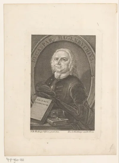 Portret van Johann Kaspar Hagenbuch