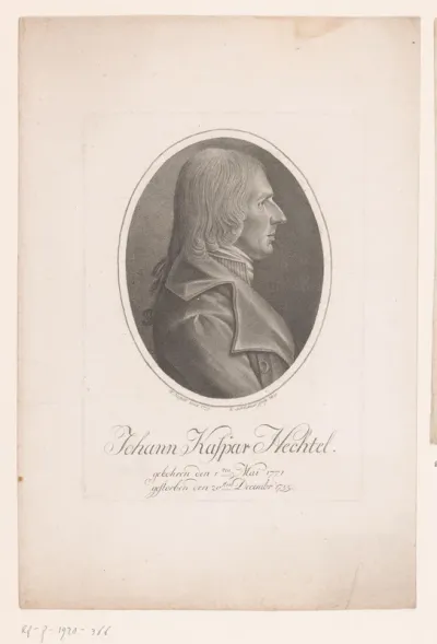 Portret van Johann Kaspar Hechtel
