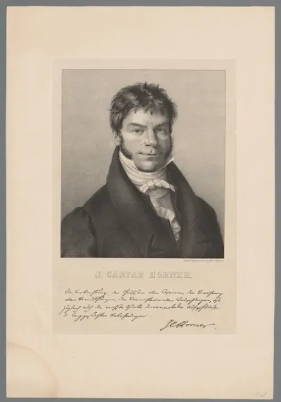 Portret van Johann Kaspar Horner