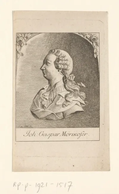 Portret van Johann Kaspar Mörikofer