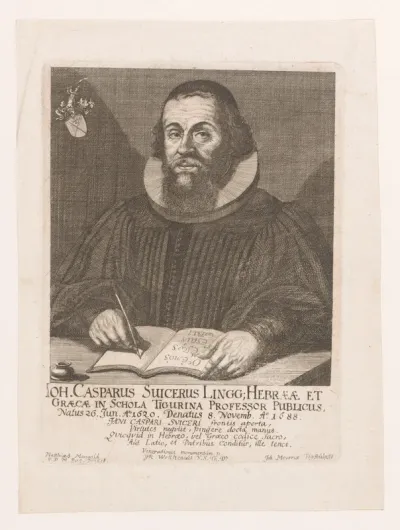Portret van Johann Kaspar Schweitzer