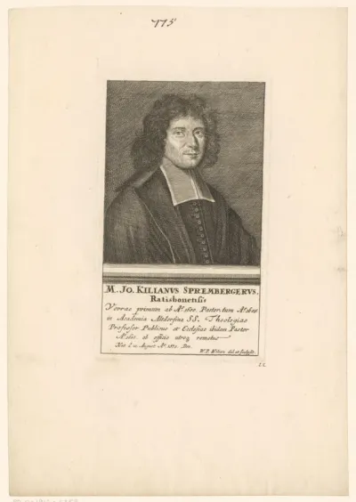 Portret van Johann Kilian Spremberger