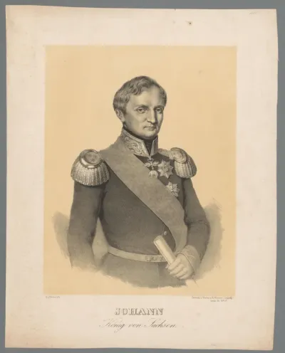 Portret van Johann koning van Saksen