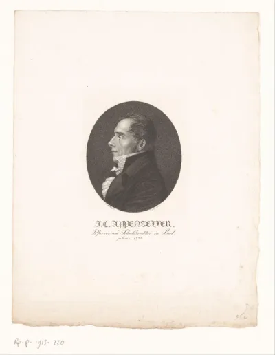 Portret van Johann Konrad Appenzeller