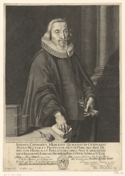 Portret van Johann Konrad Merck