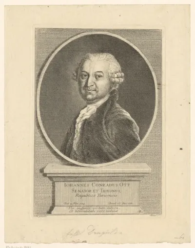 Portret van Johann Konrad Ott