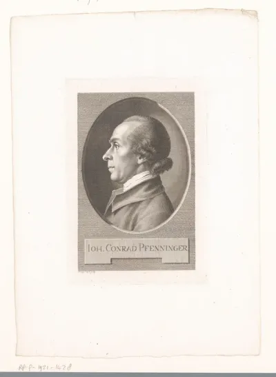 Portret van Johann Konrad Pfenniger
