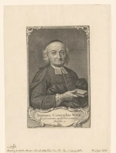 Portret van Johann Konrad Wirz