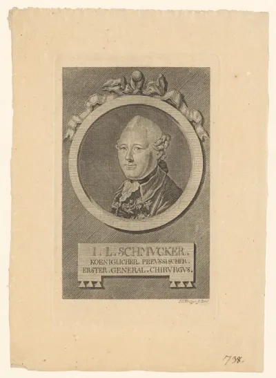 Portret van Johann Leberecht Schmucker