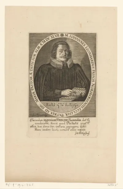 Portret van Johann Leonard Frisch