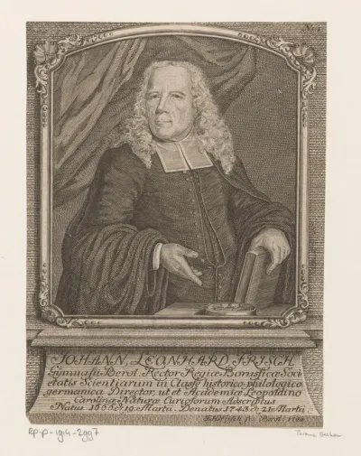 Portret van Johann Leonhard Frisch