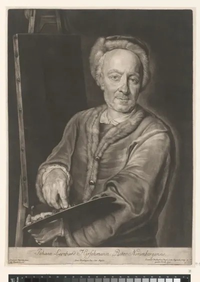 Portret van Johann Leonhard Hirschmann
