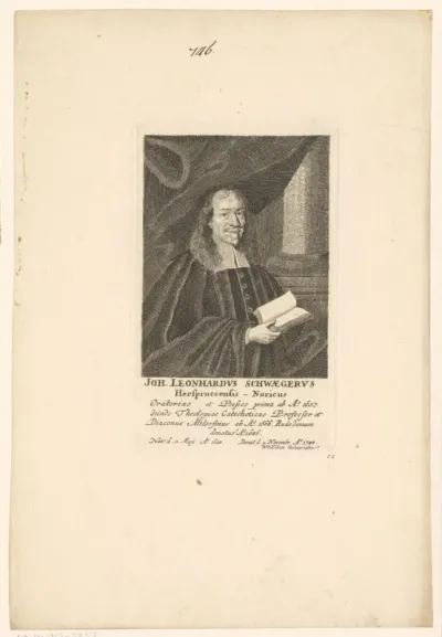 Portret van Johann Leonhard Schwäger