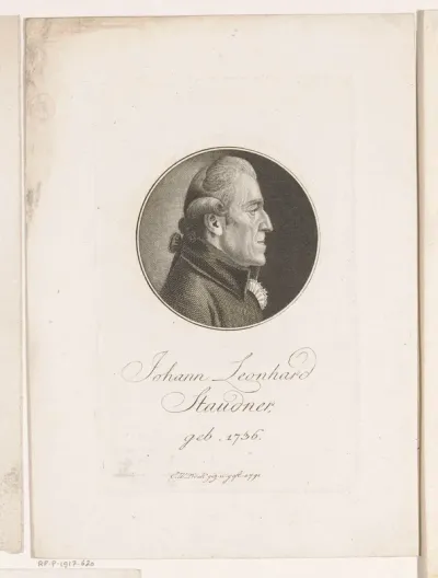 Portret van Johann Leonhard Staudner