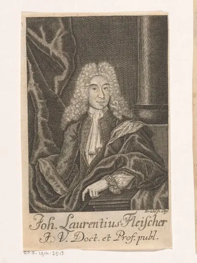 Portret van Johann Lorenz Fleischer