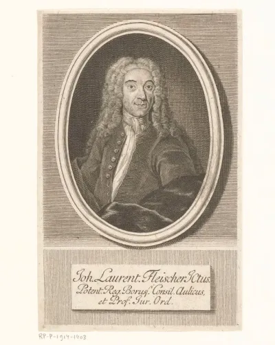 Portret van Johann Lorenz Fleischer