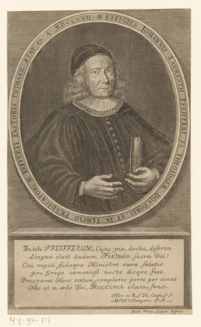 Portret van Johann Lorenz Pfeiffer