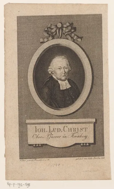 Portret van Johann Ludwig Christ