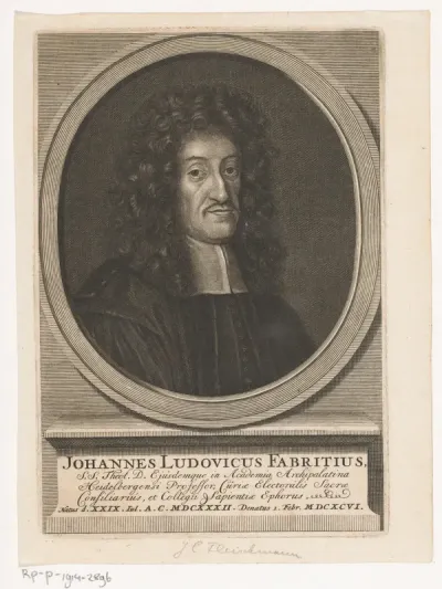 Portret van Johann Ludwig Fabricius