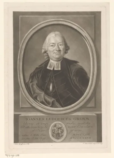 Portret van Johann Ludwig Grimm