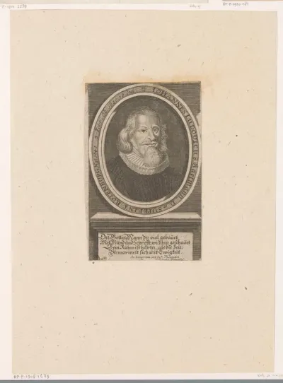 Portret van Johann Ludwig Hartmann