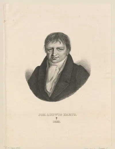 Portret van Johann Ludwig Hartz