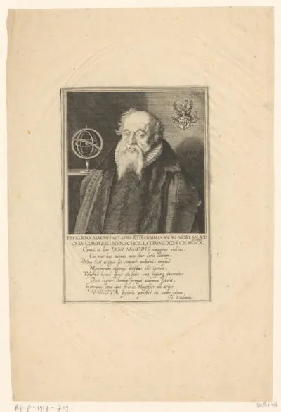 Portret van Johann Major op 75-jarige leeftijd
