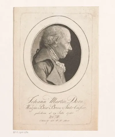 Portret van Johann Martin Dorn