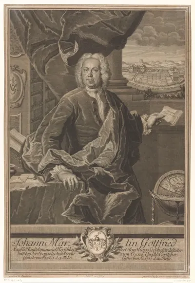 Portret van Johann Martin Gottfried