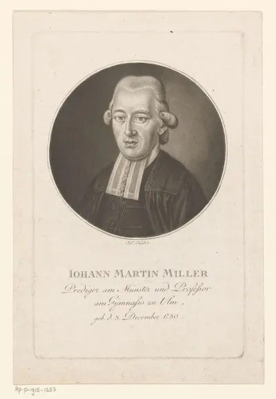 Portret van Johann Martin Miller