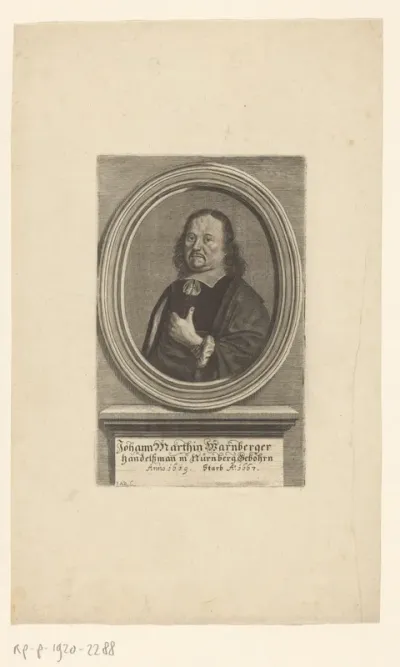 Portret van Johann Martin Warnberger