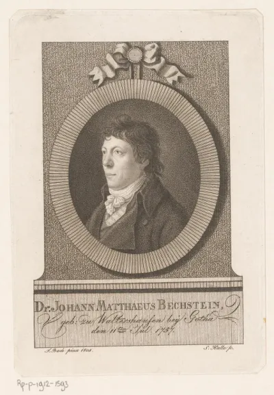 Portret van Johann Matthäus Bechstein