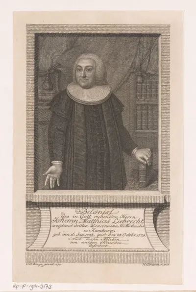 Portret van Johann Matthias Liebrecht