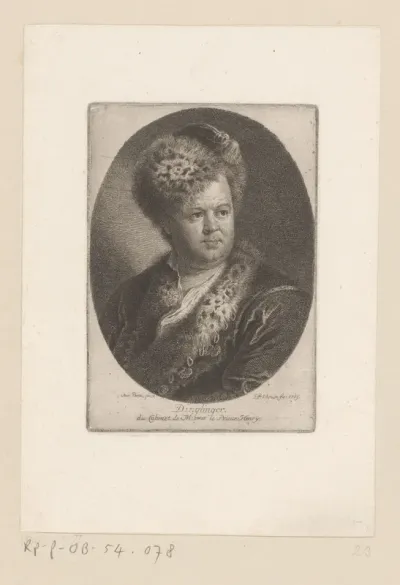 Portret van Johann Melchior Dinglinger