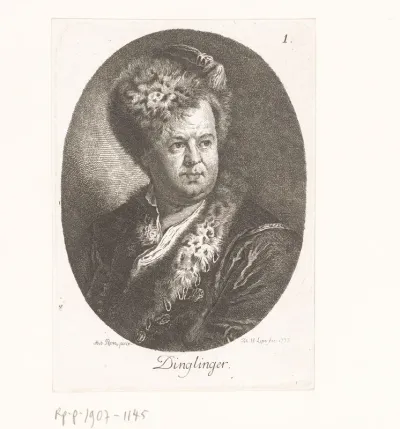 Portret van Johann Melchior Dinglinger