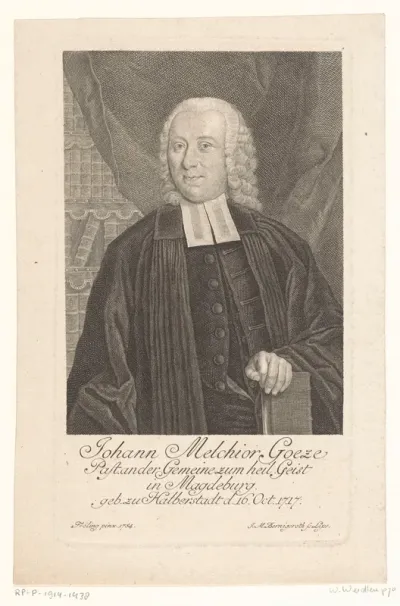 Portret van Johann Melchior Goeze