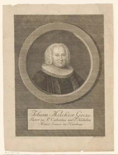Portret van Johann Melchior II Goeze