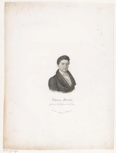 Portret van Johann Merkel