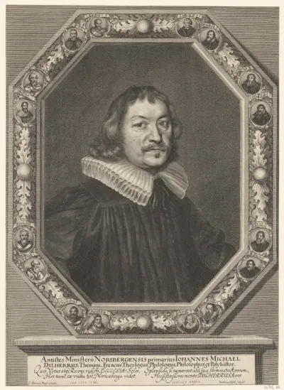 Portret van Johann Michael Dilherr