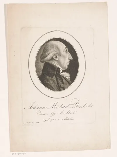 Portret van Johann Michael Drechsler