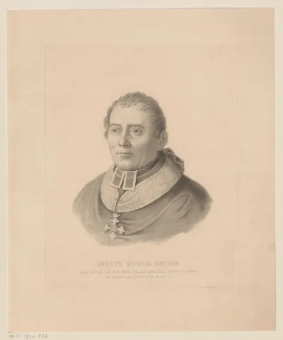 Portret van Johann Michael Hauber