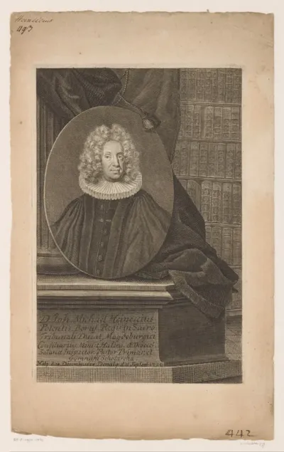 Portret van Johann Michael Heineccius
