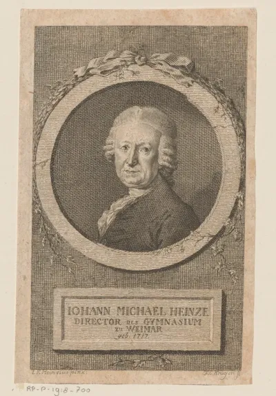 Portret van Johann Michael Heinze