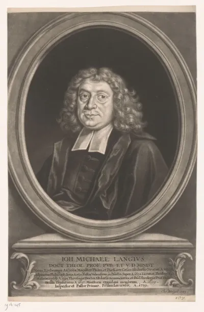 Portret van Johann Michael Lang