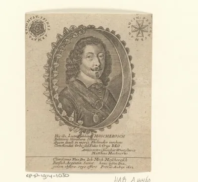 Portret van Johann Michael Moscherosch