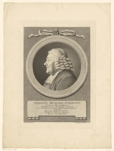 Portret van Johann Michael Schmid