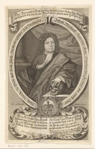 Portret van Johann Michael Sutorius
