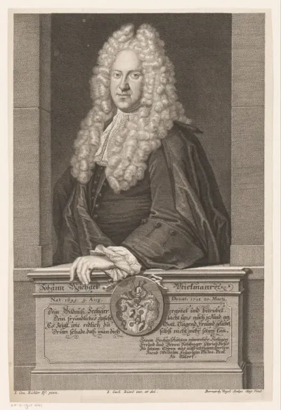 Portret van Johann Michael Weickmann