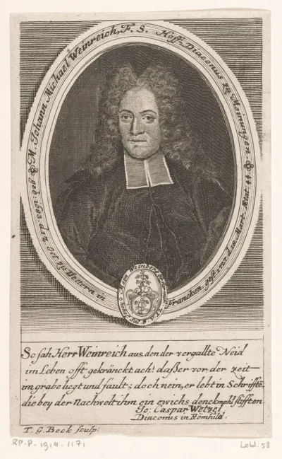 Portret van Johann Michael Weinreich