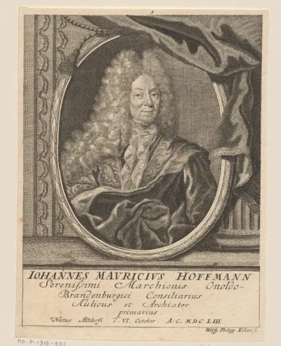 Portret van Johann Moritz Hoffmann